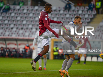Wilfred Singo of Torino FC during the Serie A football match between Torino FC and Hellas Verona FC at Stadio Olimpico Grande Torino on Janu...