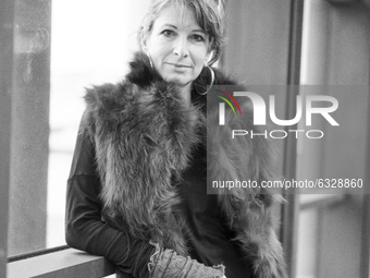 (EDITOR'S NOTE: Image was converted to black and white) soprano Nicola Beller Carbone poses during the portrait session in Madrid, Spain, on...