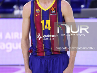 Artem Pustovyi during the match between FC Barcelona and Valencia Basket, corresponding to the week 18 of the Euroleague, played at the Pala...