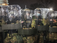 National Guard after the supporters of President Trump stormed the U.S. Capitol on January 06, 2021 in Washington, DC. The protesters storme...