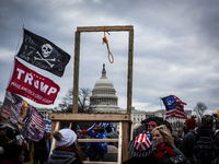 Trump supporters near the  U.S Capitol, on January 06, 2021 in Washington, DC. The protesters stormed the historic building, breaking window...