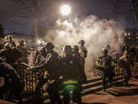 Capitol Police and MPD near the U.S Capitol, on January 06, 2021 in Washington, DC. The protesters stormed the historic building, breaking w...