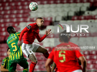 Everton of SL Benfica (top R ) vies with Jaquite of CD Tondela during the Portuguese League football match between SL Benfica and CD Tondela...