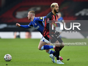  Oldham Athletic's Davis Keillor-Dunn tussles with Joshua King of Bournemouth during the FA Cup match between Bournemouth and Oldham Athleti...