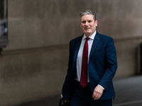 Labour Party Leader Sir Keir Starmer arrives at the BBC Broadcasting House in central London to appear on The Andrew Marr Show, on 10 Januar...