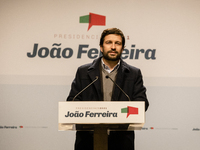 Candidate rally for the presidential elections by the communist party Joao Ferreira speaks at the Coliseu do Porto, on January 10, 2020, Por...