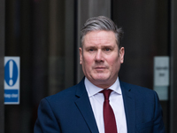 Labour Party Leader Sir Keir Starmer leaves the BBC Broadcasting House in central London after appearing on The Andrew Marr Show, on 10 Janu...