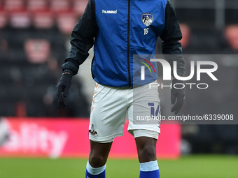  Oldham Athletic's Brice Ntambwe before the FA Cup match between Bournemouth and Oldham Athletic at the Vitality Stadium, Bournemouth on Sat...