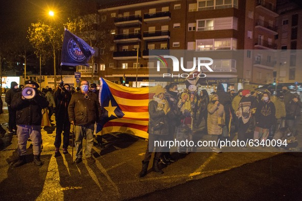 Anti-fascist protester and Catalan independence activists are seen in an act against the political party Vox.
Close to the elections of the...