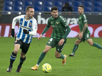 Sergi Darder and Arturo Molina during the match between RCD Espanyol and CD Castellon, corresponding to the week 21 of the Liga Smartbank, p...