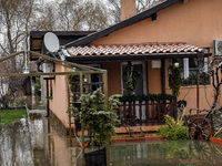 Flooded house in the village of Petarch, Sofia region, Bulgaria 12 January, 2021 (