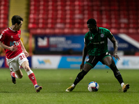 Kwadwo Baah of Rochdale in action during the Sky Bet League 1 match between Charlton Athletic and Rochdale at The Valley, London on Tuesday...