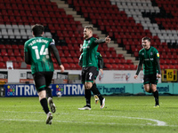 Stephen Humphrys of Rochdale celebrates after scoring his side fourth goal during the Sky Bet League 1 match between Charlton Athletic and R...