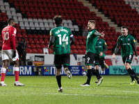 Stephen Humphrys of Rochdale celebrates after scoring his side fourth goal during the Sky Bet League 1 match between Charlton Athletic and R...