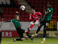 Millar of Charlton kicks the ball during the Sky Bet League 1 match between Charlton Athletic and Rochdale at The Valley, London on Tuesday...