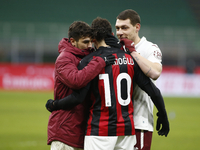 Hakan Çalhanoğlu and Andrea Belotti during Tim Cup 2020-2021 match between Milan v Torino, in Milano, on January 12, 2021  (