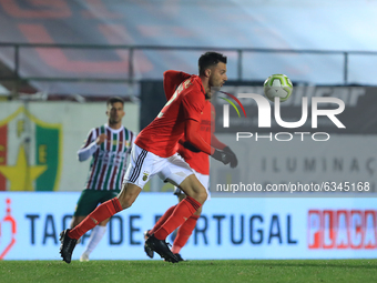 Andreas Samaris of SL Benfica in action during the Portuguese Cup match between Club Football Estrela da Amadora and SL Benfica at Estadio J...