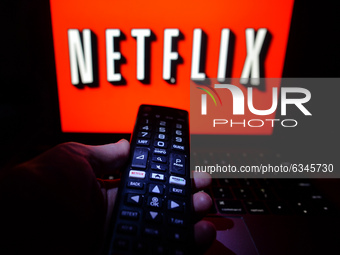 A photo of a person about to watch Netflix on a screen inside an apartment, during the coronavirus lockdown in Dublin.
On Wednesday, January...