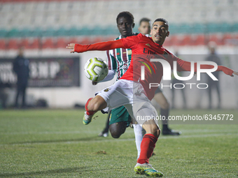 Chiquinho of SL Benfica shoot the ball for a goal during the Portuguese Cup match between Club Football Estrela da Amadora and SL Benfica at...