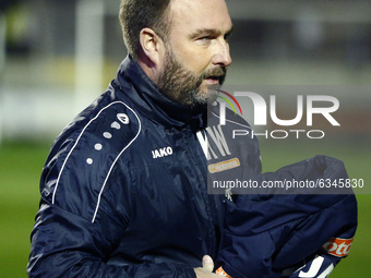 Kevin Watson manager of Billericay Town during National League South between Dartford FC and Billericay Town at Princes Park Dartford on 12t...
