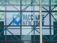 Manhattan’s Javits Center which recently opened as a COVID vaccination site on January 13, 2021 in New York City. The Javits, which had prev...