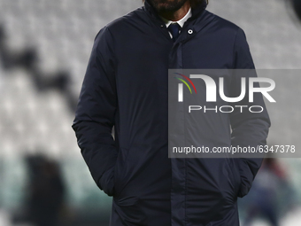 Andrea Pirlo, head coach of Juventus FC, during the Italy Cup match between Juventus FC and Genoa CFC at Allianz Stadium on january 13, 2021...