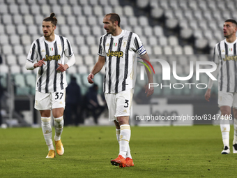 Giorgio Chiellini of Juventus FC during the Italy Cup match between Juventus FC and Genoa CFC at Allianz Stadium on january 13, 2021 in Turi...