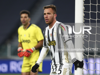 Arthur of Juventus FC during the Italy Cup match between Juventus FC and Genoa CFC at Allianz Stadium on january 13, 2021 in Turin, Italy....