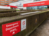 Saint Thomas Hospital Emergency Department (A&E) stays busy amid sharp increase in numbers of Covid-19 cases in the UK - London, England on...