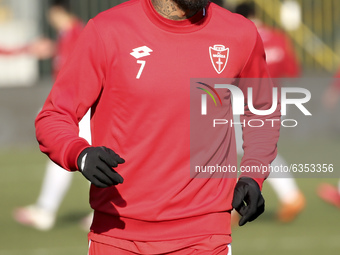 Kevin-Prince Boateng of AC Monza before the Serie B match between AC Monza and Cosenza Calcio at Stadio Brianteo on January 16, 2021 in Monz...