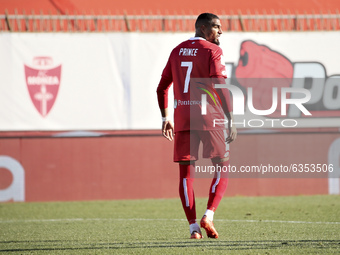 Kevin-Prince Boateng of AC Monza during the Serie B match between AC Monza and Cosenza Calcio at Stadio Brianteo on January 16, 2021 in Monz...