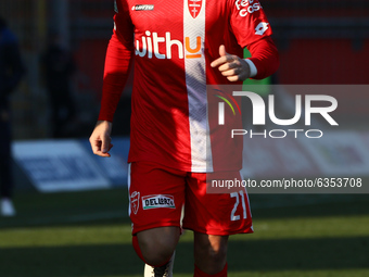 Marco Armellino of AC Monza during the Match between AC Monza and Cosenza for Serie B at U-Power Stadium in Monza, Italy, on January 15 2021...