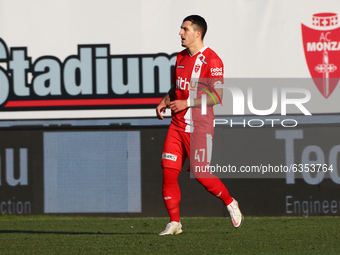Dany Mota Carvalho of AC Monza during the Match between AC Monza and Cosenza for Serie B at U-Power Stadium in Monza, Italy, on January 15 2...