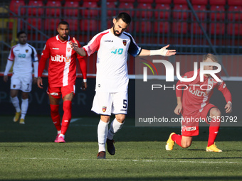 Riccardo Idda of Cosenza during the Match between AC Monza and Cosenza for Serie B at U-Power Stadium in Monza, Italy, on January 15 2021 (