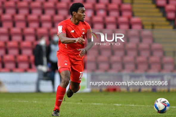 Tunji Akinola of Leyton Orient during the Sky Bet League Two match between Leyton Orient and Morecambe at The Breyer Group Stadium on Januar...