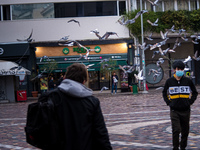 The pigeons of Monastiraki Square are the only proof of how busy this spot used to be before Covid-19 Athens, Greece, on January 16, 2021....