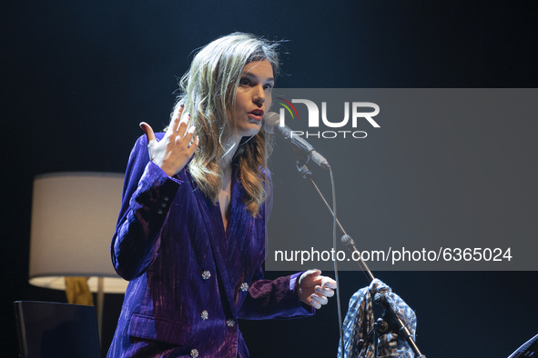 Singer Elvira Sastre  during the performance at Inverfest, Madrid's winter festival, in Circo Price of Madrid on January 19, 2021 spain 
