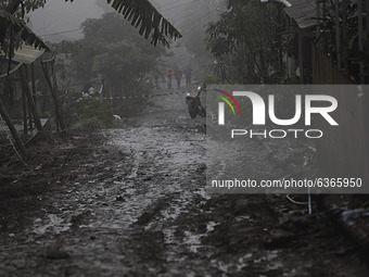 Aftermath a massive flash flood hit in the Gunung Mas Puncak, West Java Indonesia, on January 20, 2021. (