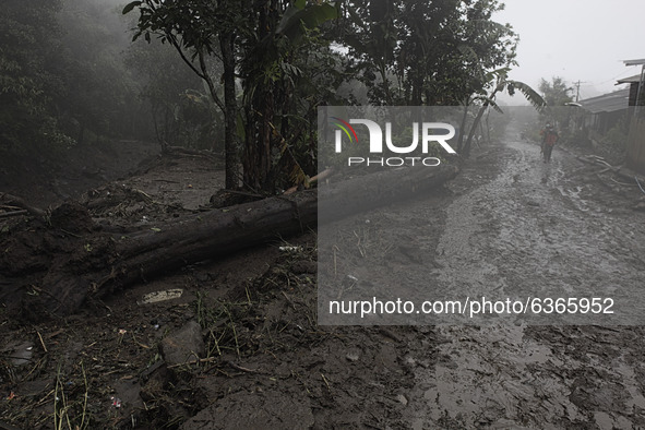 Aftermath a massive flash flood hit in the Gunung Mas Puncak, West Java Indonesia, on January 20, 2021. 