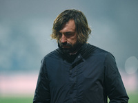 Andrea Pirlo manager of Juventus FC looks dejected during the Italian PS5 Supercup Final match between FC Juventus and SSC Napoli at the Map...