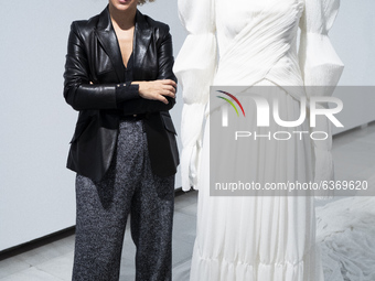 the designer Ines Marinero during the presentation of the first bridal collection 