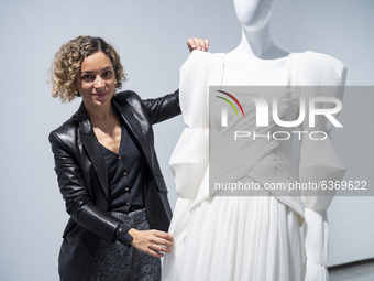 the designer Ines Marinero during the presentation of the first bridal collection 
