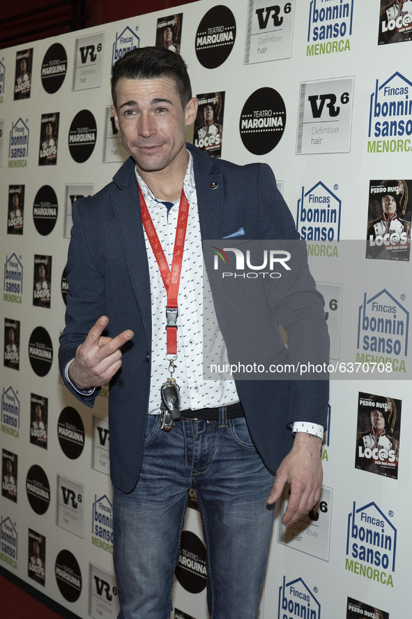 Juan Jose Ballesta attends the 'Locos' premiere at Marquina Theater on January 21, 2021 in Madrid, Spain. 