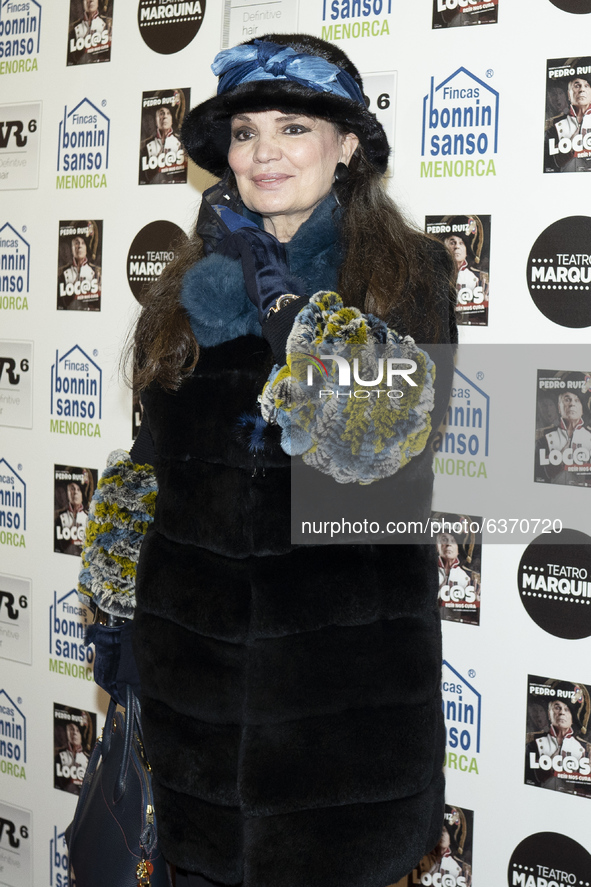 Maria Jose Cantudo attends the 'Locos' premiere at Marquina Theater on January 21, 2021 in Madrid, Spain. 