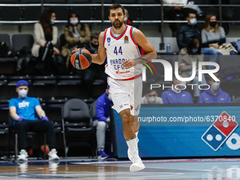 Krunoslav Simon of Anadolu Efes in action during the EuroLeague Basketball match between Zenit St. Petersburg and Anadolu Efes Istanbul on J...