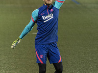 Neto during the match between UE Cornella and FC Barcelona, corresponding to the 1/16 final of the King Cup, played at the Nou Municipal Sta...