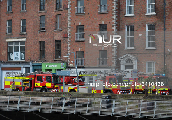 Dublin Fire Brigade officers this afternoon rescued a man from the River Liffey after he apparently fell in near     Grattan Bridge. Four fi...
