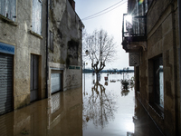 A view of the L Reole, Lot-et-Garonne after the historic floods, in Lot-et-Garonne, France, on February 5, 2021. (