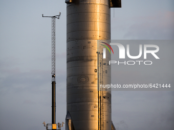 SpaceX Starship SN10 at sunset on  February 8, 2021 after testing. Launch is expected no earlier than Thursday, February 11th.  - Starship S...