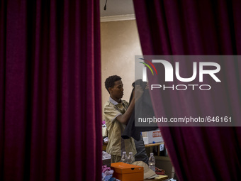 In the Humanitarian emergency reception centre for immigrants, Baobab, close Tiburtina train station in Rome, Italy on June 18, 2015. Hundre...